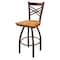 Holland Bar Stool Co 25" Swivel Counter Stool, Bronze Finish, Med Maple Seat 82025BZMedMpl - alternate 1